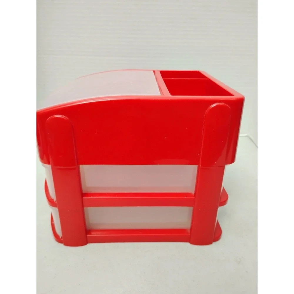 VTG Little Tikes Rubbermaid 3A98 2-Drawer Storage Organizer Art Craft Supply SEE
